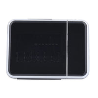 Black Digital Projection Alarm Clock with Weather Station (5.98"x2.4"x4.33") (2xAAA Batteries Not include)