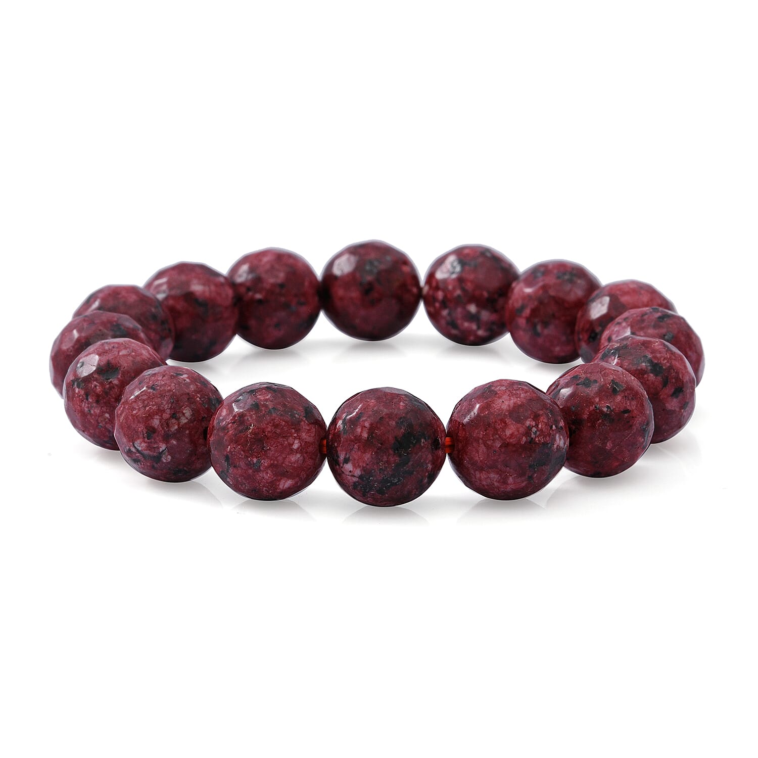 Red Jasper Beaded Stretch Bracelet 150.00 ctw