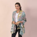 JOVIE Blue Flower Print Scarf (71"x35") - Sticky add to cart bar