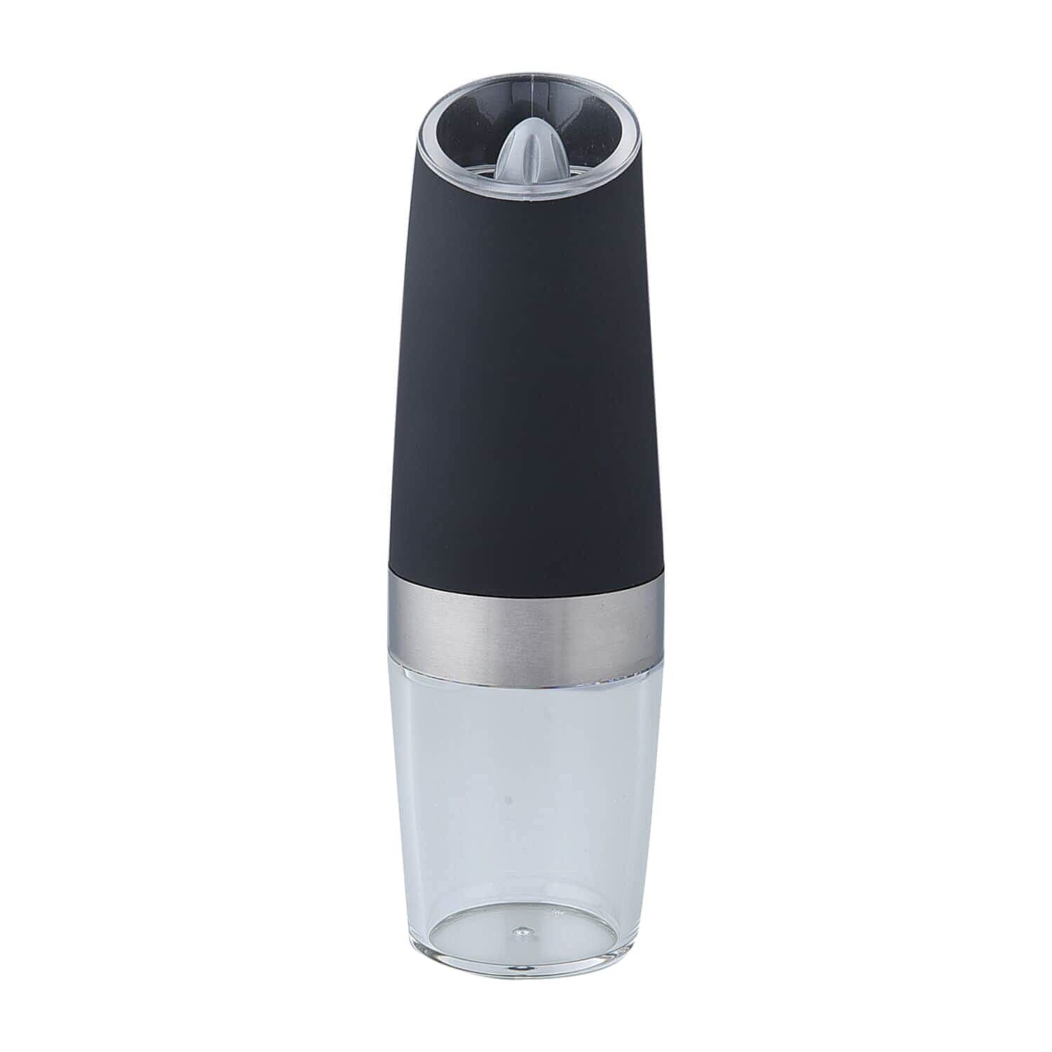 Gravity Electric Salt or Pepper Grinder Mill, Battery Operated Stainless Steel Mill with Light, Automatic One Handed Operation, Electronic Adjustable Shakers (6XAAA Battery Not included)