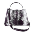The Pelle Collection Sky Blue Genuine Python Leather Tote Bag for Women, Satchel Purse, Shoulder Handbag, Designer Tote Bag - Sticky add to cart bar