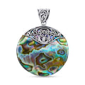 HOST PICK Abalone Shell Round Pendant in Sterling Silver - Sticky add to cart bar