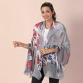 JOVIE Blue Flower Print Scarf (71"x35") - Sticky add to cart bar