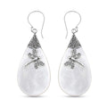 Mother Of Pearl Dragonfly Earrings in Sterling Silver - Sticky add to cart bar