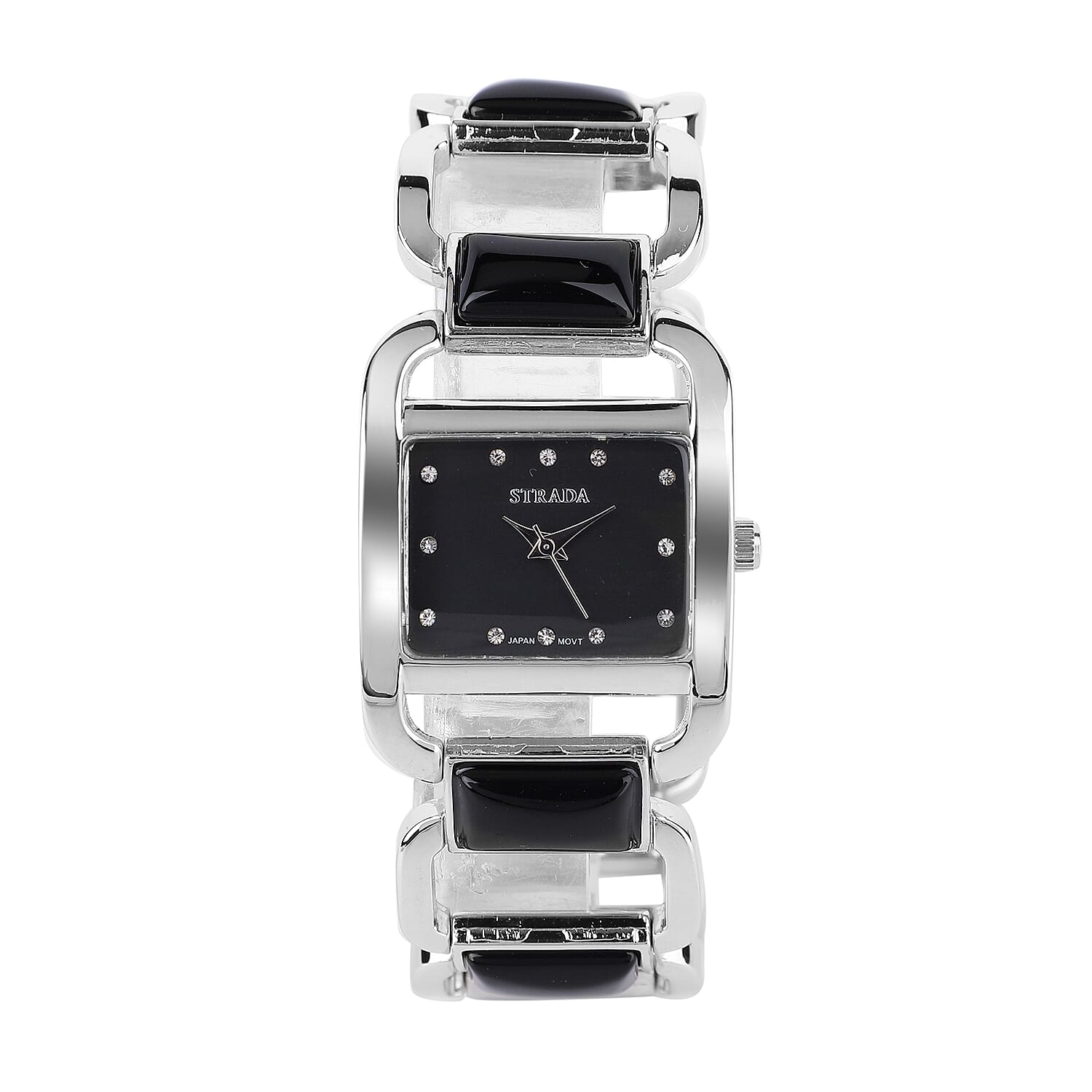 STRADA Blue Howlite, Austrian Crystal Japanese Movement Bracelet Watch (7.75 in) 25.00 ctw (1)