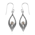 Artisan Crafted Polki Yellow Diamond Dangle Earrings in Sterling Silver 0.25 ctw - Sticky add to cart bar
