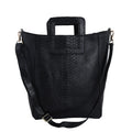 The Grand Pelle Handcrafted 100% Genuine Python Leather Black Color Tote Bag (13.78"x13.78"x5.51") - Sticky add to cart bar