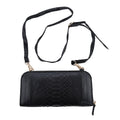 The Grand Pelle Handcrafted 100% Genuine Python Leather Black Color Crossbody Wallet (7.87"x3.94"x1.5") - Sticky add to cart bar