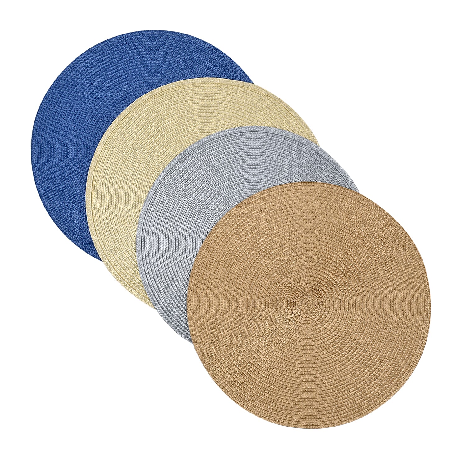 Set of 4 Round Placemat to Protect Table, Stain Resistant and Water Absorbent Round Table Mats for Home, Dining Table Placemats