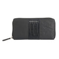 Black Croco Embossed Genuine Leather Wallet (7.5"x0.78"x3.93") - Sticky add to cart bar