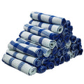 Set of 35 Blue Checkered Pattern Cotton Dish Cloth (12"x12") - Sticky add to cart bar