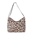 Black Color White Zebra Print Pattern Nylon Convertible Bag (18"x5"x10.5") with Shoulder Strap - Sticky add to cart bar