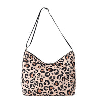 Black Color White Zebra Print Pattern Nylon Convertible Bag (18"x5"x10.5") with Shoulder Strap