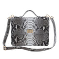 The Pelle Python Collection Handmade 100% Genuine Python Leather Natural Color Crossbody Bag (10"x6.7"x3.9") - Sticky add to cart bar