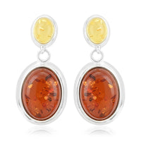 Multi Color Amber Dangle Earrings