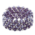 Simulated Blue Sapphire and Austrian Crystal Wrap Bracelet in Silvertone - Sticky add to cart bar