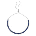 Simulated Blue Diamond Bolo Bracelet in Silvertone - Sticky add to cart bar