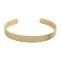 Andante Line Patterned Cuff Bracelet in Goldtone (7.00 In) - Sticky add to cart bar