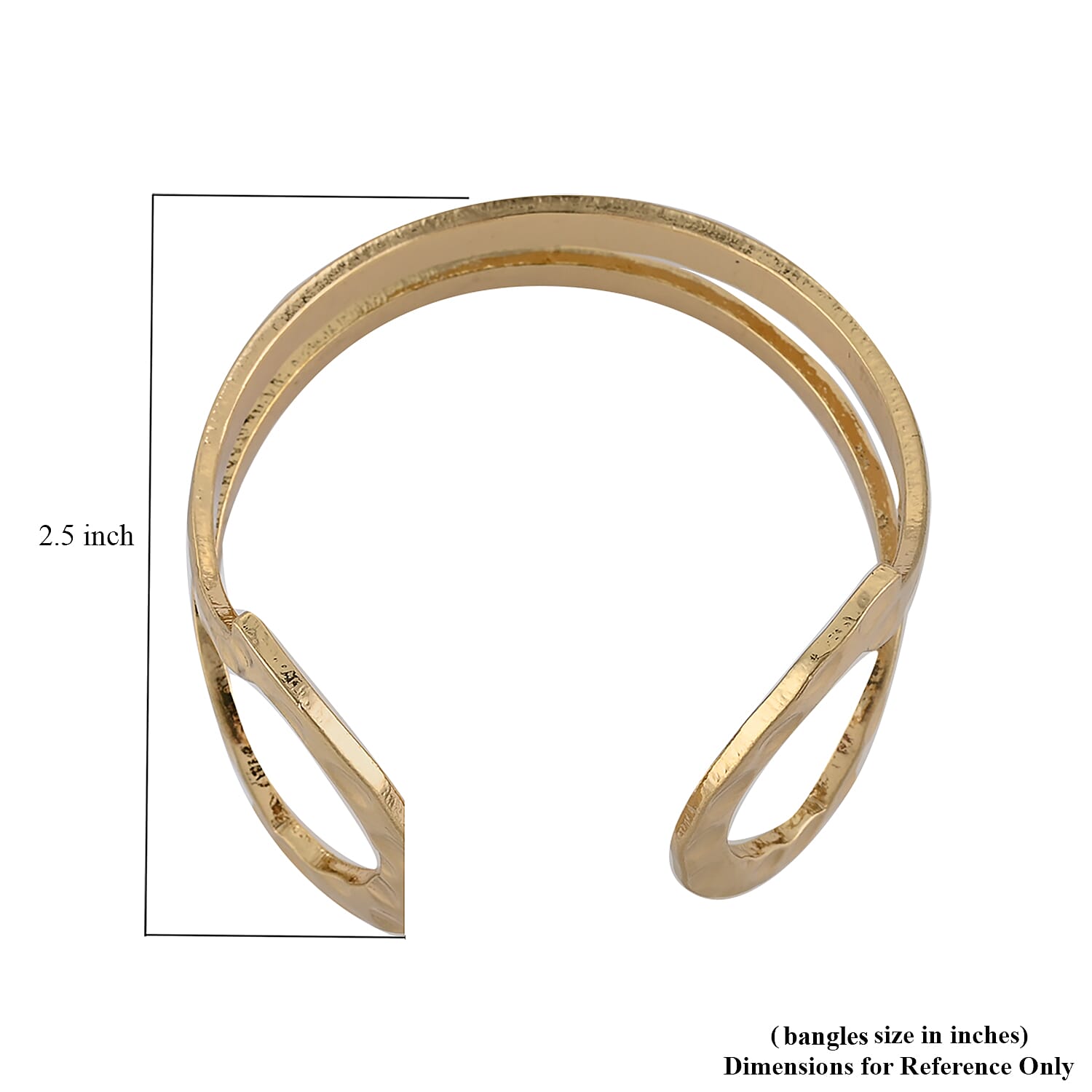 Andante Stacked Cuff Bracelet in Goldtone (7.00 In)