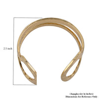 Andante Stacked Cuff Bracelet in Goldtone (7.00 In)