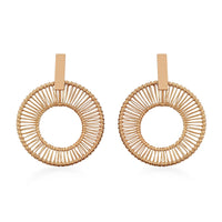 Andante Goldtone Woven Drop Earrings