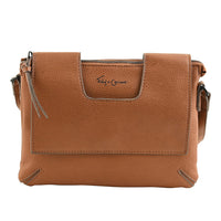 Foley & Corinna Mustard Vegan Leather Flap Crossbody
