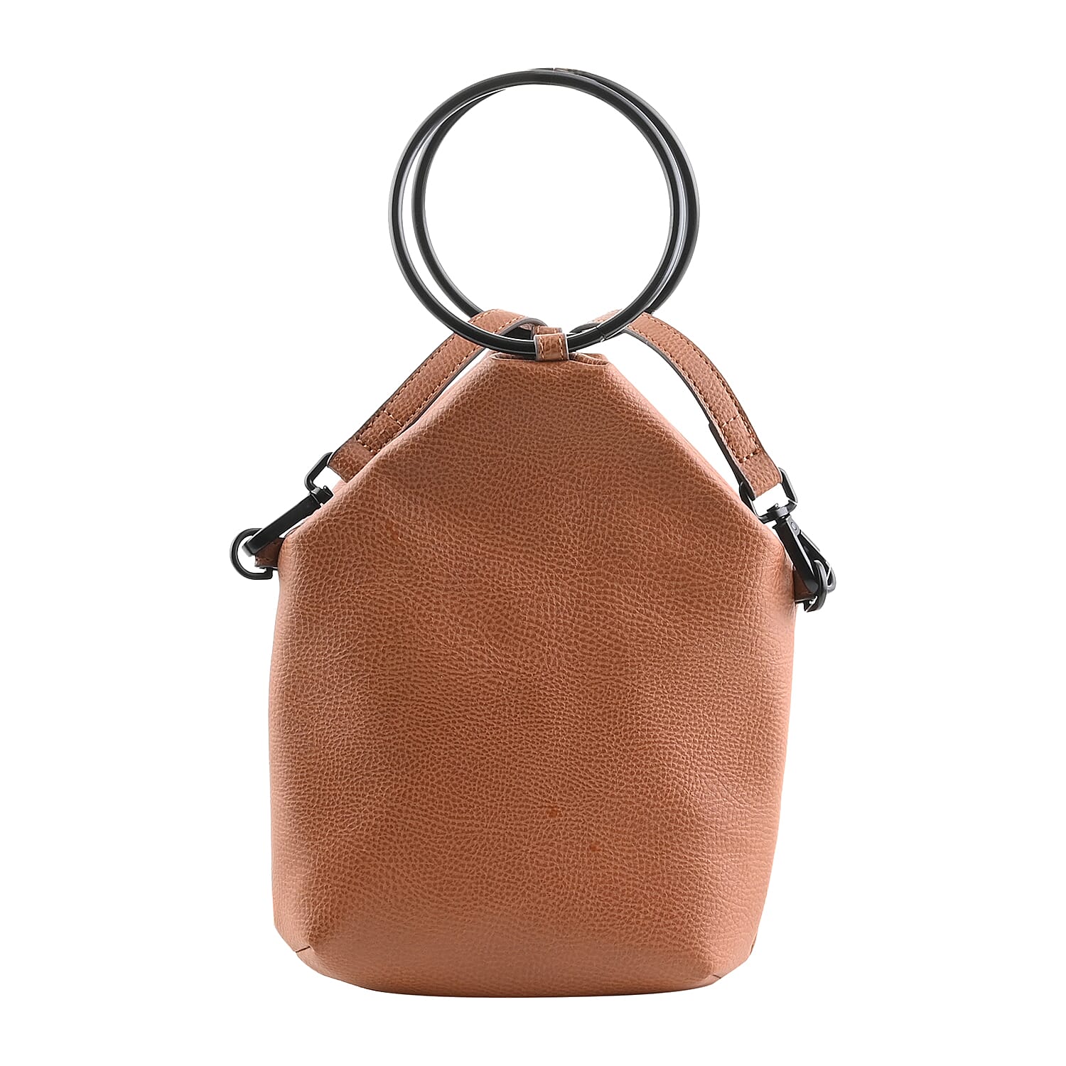 Foley & Corinna Cognac Vegan Leather Small Ring Satchel Bag