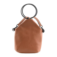 Foley & Corinna Cognac Vegan Leather Small Ring Satchel Bag
