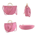 Foley & Corinna Black Vegan Leather Limelight City Crescent Satchel Bag - Sticky add to cart bar