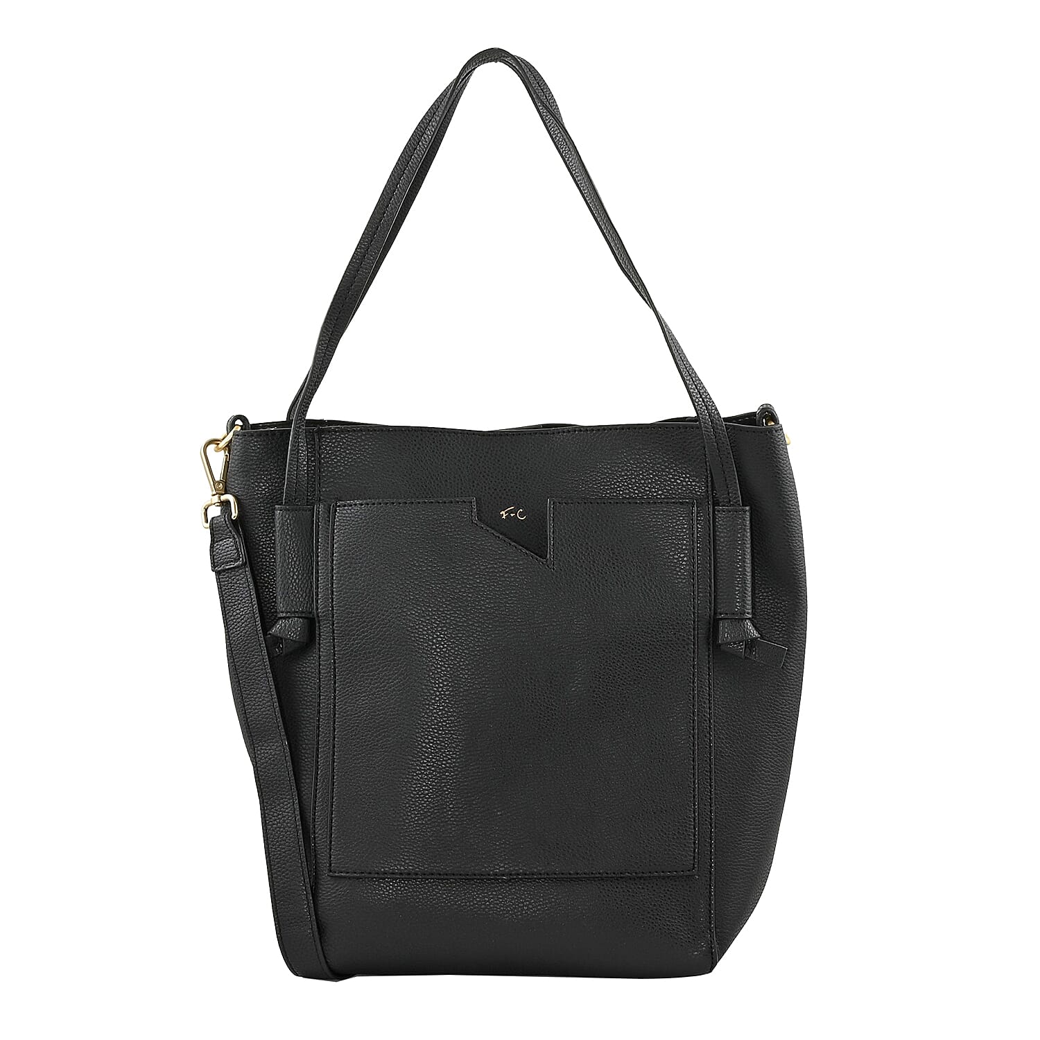 Foley & Corinna Cognac Vegan Leather Slumber Tote Bag (12x5.5x12)