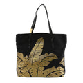Foley & Corinna Black Faux Leather Palm Canvas Tote Bag - Sticky add to cart bar