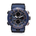 GENOA Japanese and Electronic Movement Multifunctional Key Watch in Navy Blue Silicone Strap (49 mm) - Sticky add to cart bar