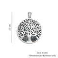 Connemara Marble From Ireland Tree of Life Pendant in Silvertone 30ctw - Sticky add to cart bar