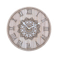 Wooden Quartz Sweep Movement Flower Pattern Wall Clock (11.81"x11.81") (AAx1 Not Included) - Sticky add to cart bar