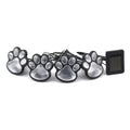 HOMESMART Set of 4 Waterproof Paw Print Solar Lights (3.42"x3.54"x3.54") (White Light) - Sticky add to cart bar