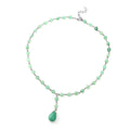 Galilea Rose Quartz Beaded Lariat Necklace 18 Inches in Silvertone 79.00 ctw - Sticky add to cart bar