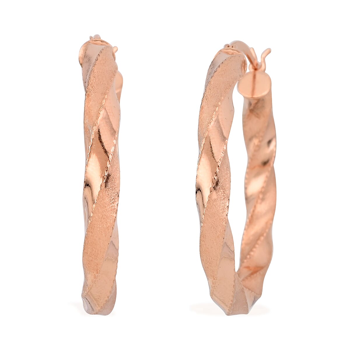 Hoop Earrings in 14K YG Over Sterling Silver 3.80 Grams