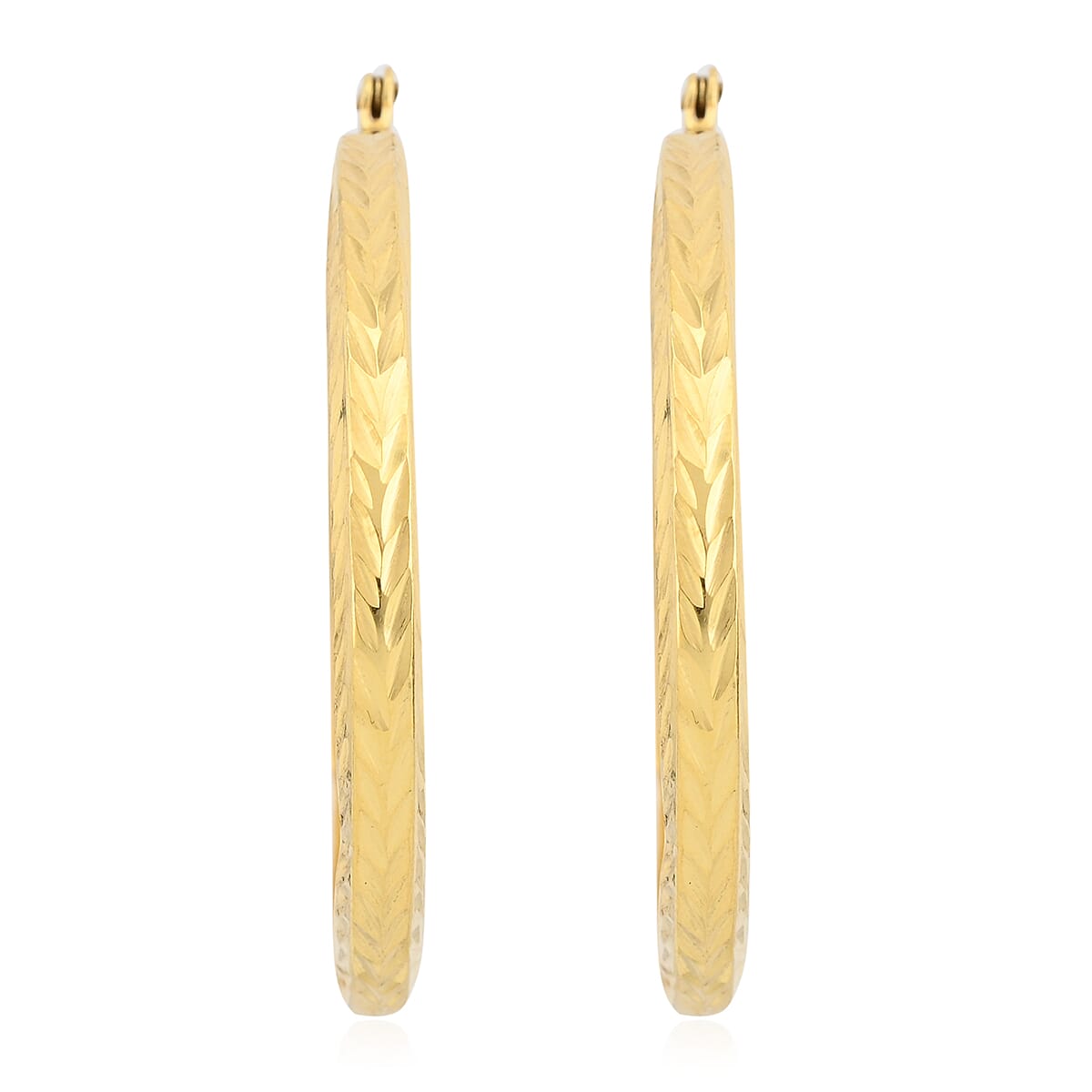 14K Rose Gold  Over Sterling Silver Hoop Earrings 2.80 Grams
