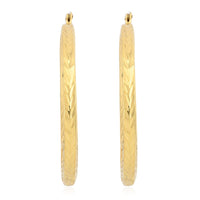 14K Rose Gold  Over Sterling Silver Hoop Earrings 2.80 Grams