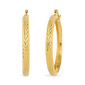 14K Yellow Gold Over Sterling Silver Hoop Earrings 3.50 Grams - Sticky add to cart bar