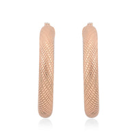 14K RG Over Sterling Silver Hoop Earrings (3.20 g)