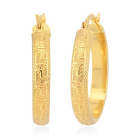 14K YG Over Sterling Silver Hoop Earrings (4.20 g)