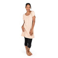 TAMSY Blush Giraffe Brushed Microfiber Tunic Sleep Shirt - L - Sticky add to cart bar
