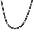 Figaro Necklace 24 Inches in ION Plated Black Stainless Steel 22.40 Grams - Sticky add to cart bar
