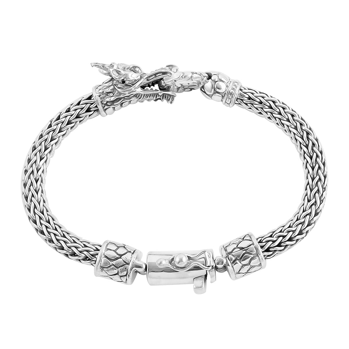 BALI LEGACY Sterling Silver Dragon Tulang Naga Bracelet (7.50 In) 63.40 Grams