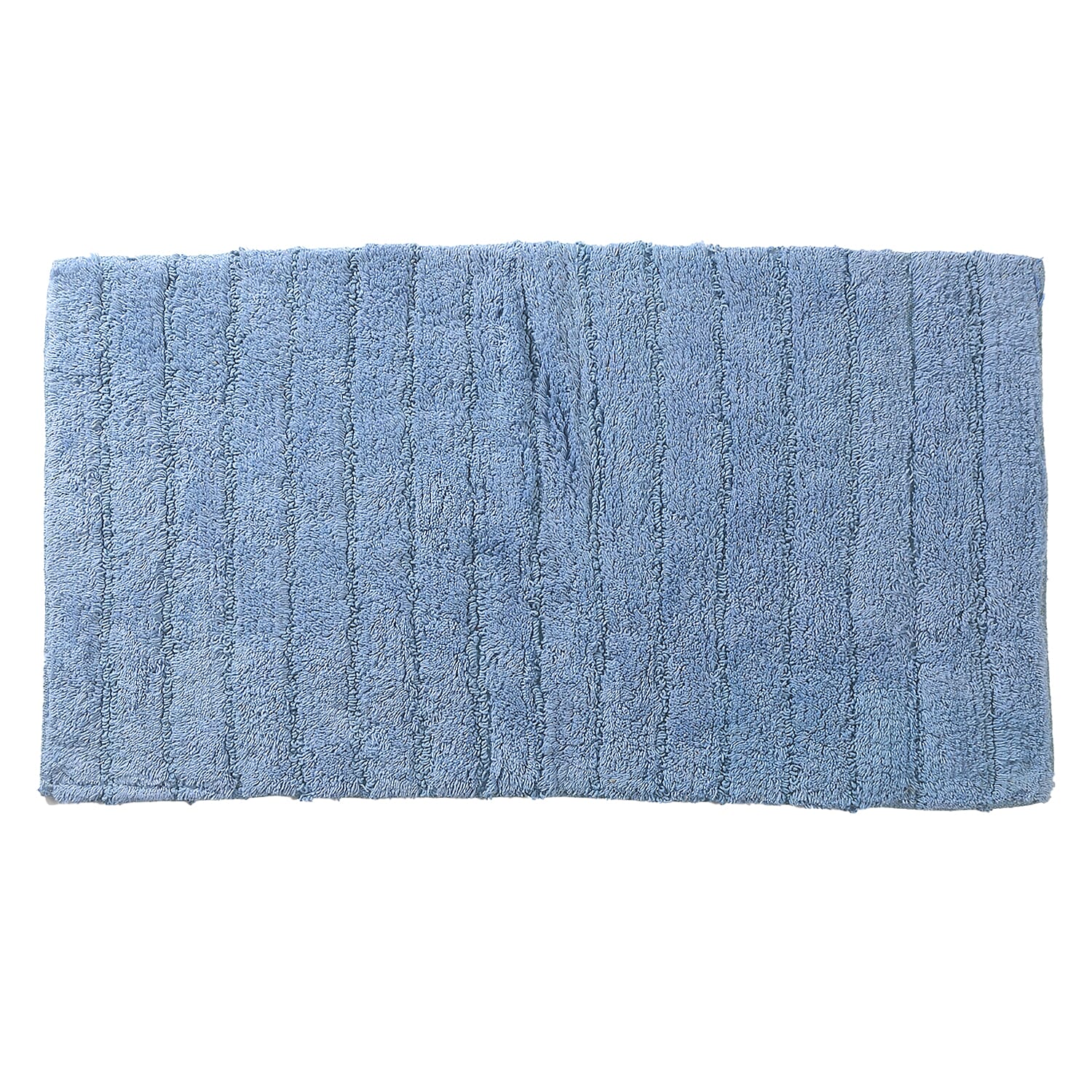 "Set of 2 Bath Mat with Latex Backing SIZE: 17.7(L)x29.5(W) inches COLOR: Blue"