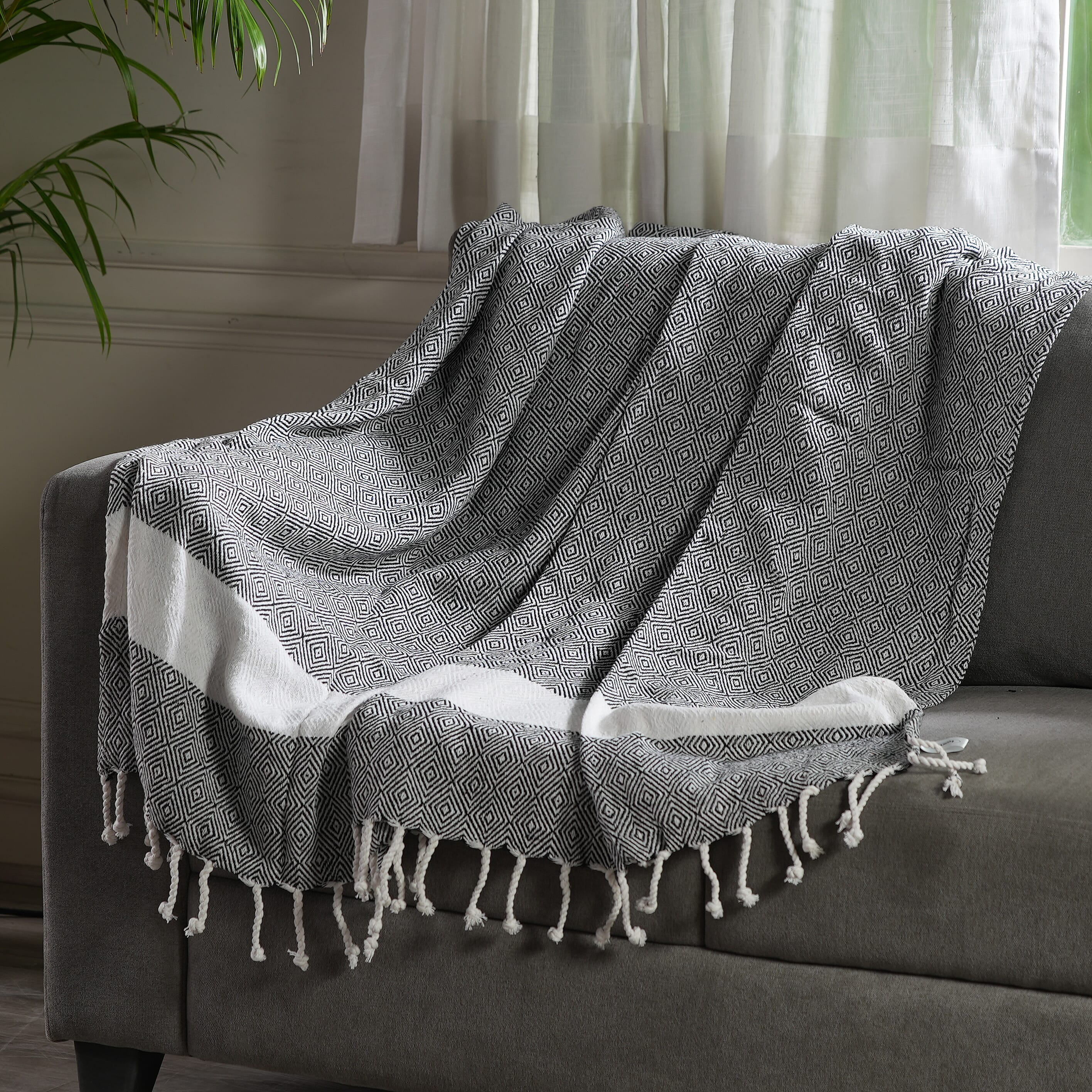Cotton Woven Throw Blanket
