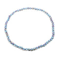 Simulated Blue Magic Color Topaz 12 mm Beaded Necklace (36 Inches) in Silvertone - Sticky add to cart bar
