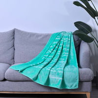HOMESMART Letters Printed Flannel Blanket- Purple (50"x60")