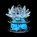 Blue Crystal Lotus Flower in Rotating Base with Multi Color Led Light 4.33"x3.35" - Sticky add to cart bar